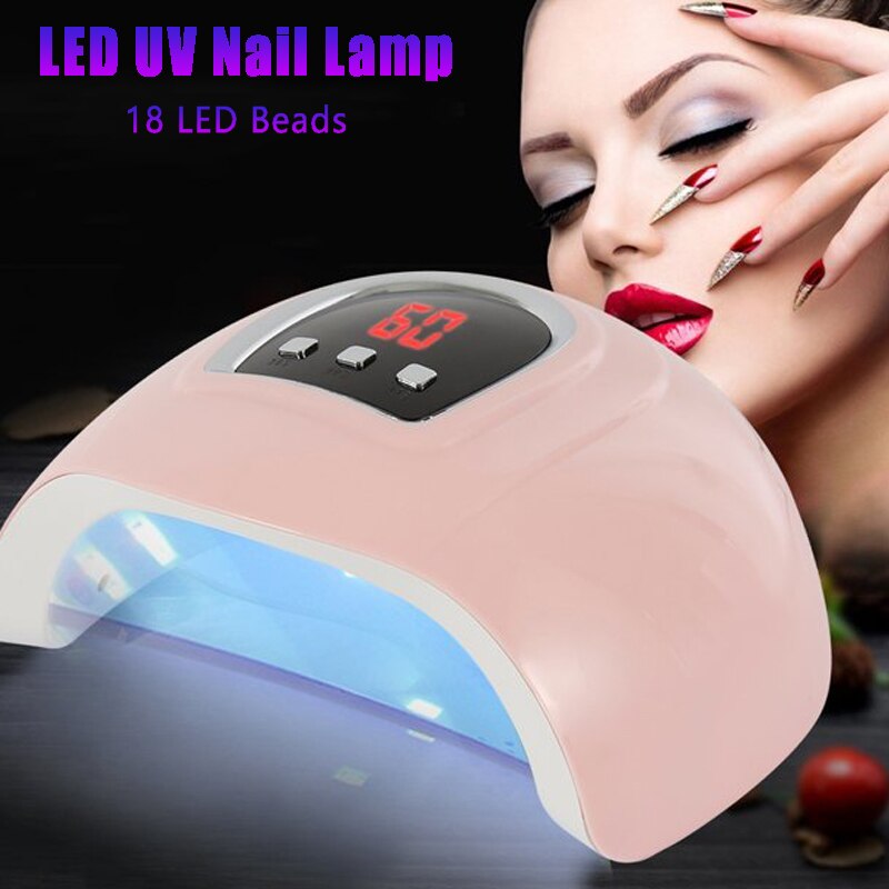 54W Nail Dryer Voor Nail Gel Uv Lamp Voor Manicure Drogen Gel Nagellak Led Nail Lamp Met 3 timing Display Nail Art Lamp Usb