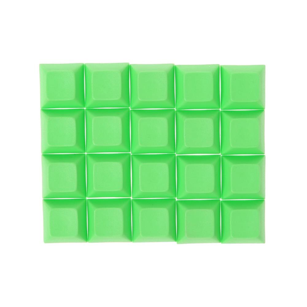 20x PBT Keycaps DSA 1u Blank Printed Keycaps do Mechanicznej Klawiatury Gamingowej: Zielony