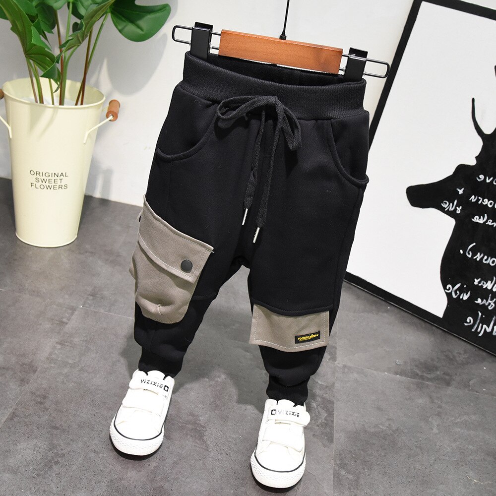 Jongens Broek Lente Herfst Kids Casual Katoenen Broek Voor Baby Boy Kinderen Mode Dikke Fluwelen Broek Kleding Peuter Outfits: 6t