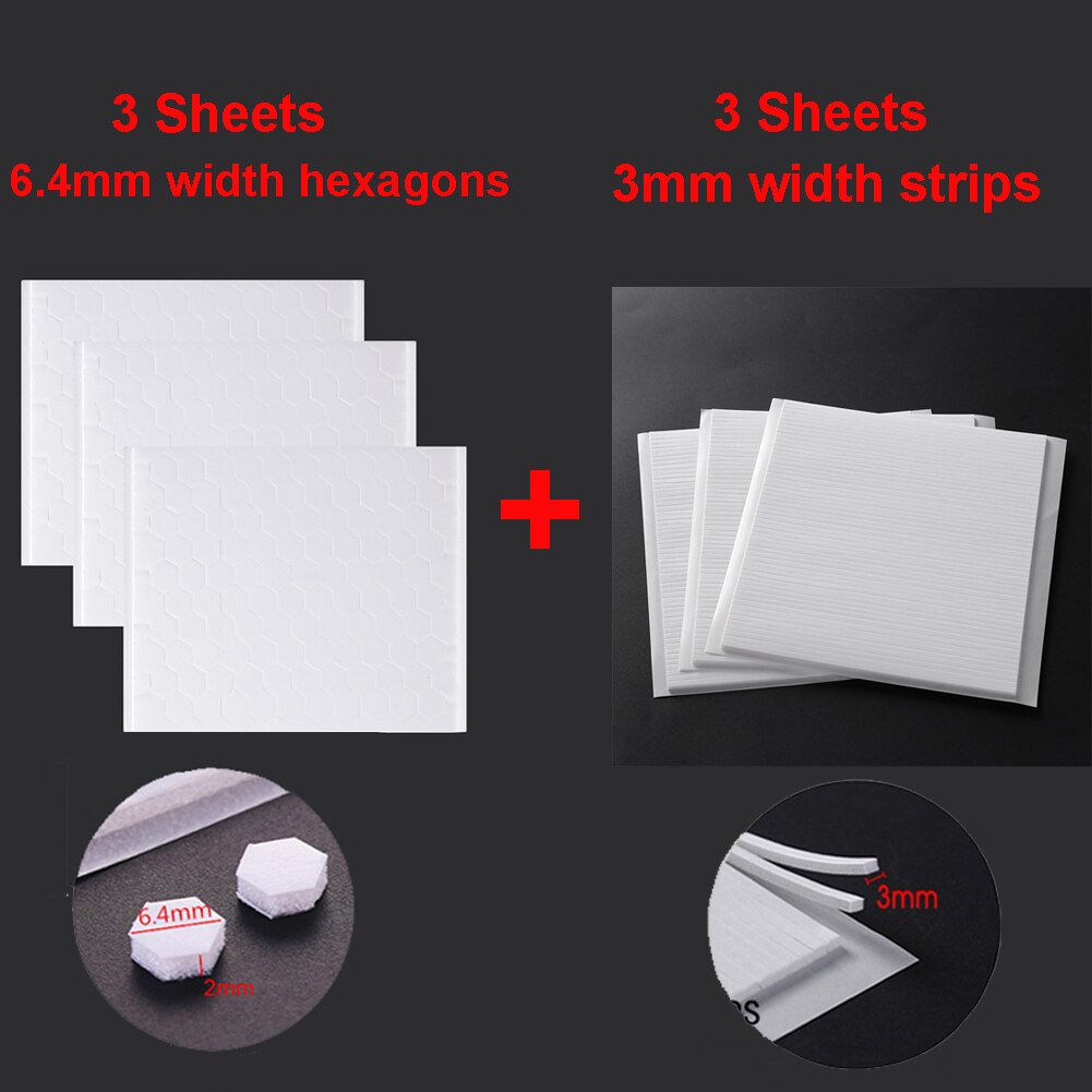 6pcs 3D Sheets White Sticky Foam Dots Double Sided Adhesive Foam Strips Sheets , for Scrapbook Crafting DIY Crafts: TT220TT232