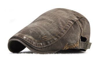Europa amerika tvätta gamla baskrar kepsar vår sommar broderi bokstäver bomull hattar för kvinnor och män märke snapback casquette: Kaffe