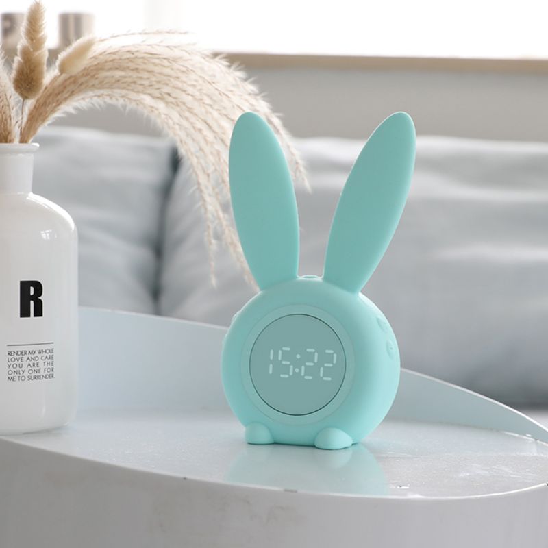 Bunny Kids Alarm Clock, Children's Sleep Trainer Clock, Night Light for Kids