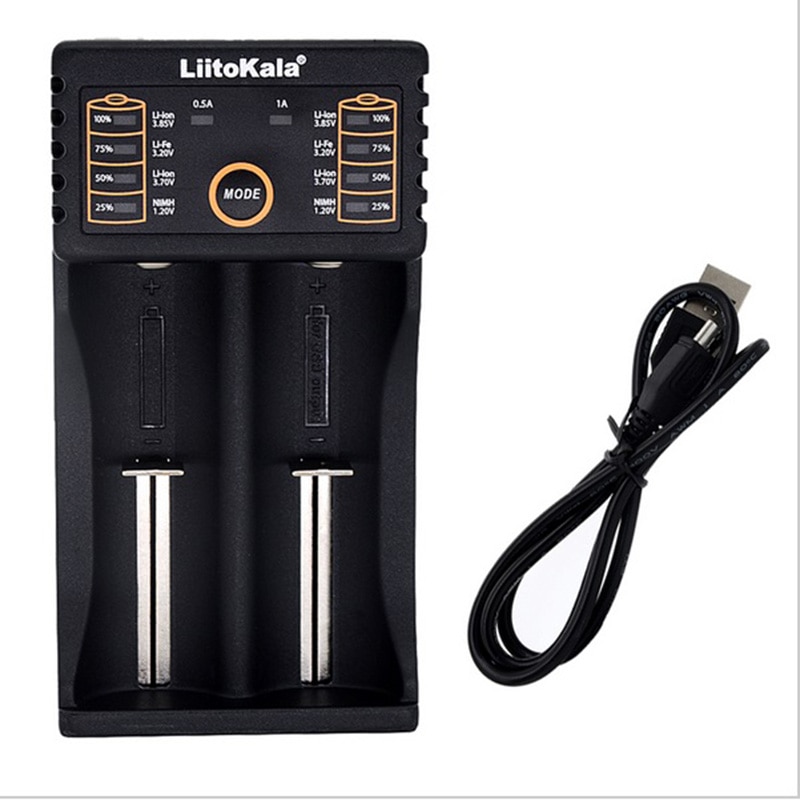 Originele LiitoKala Lii-202 USB Intelligente Acculader met Power Bank Functie voor Mh Lithium Ion voor 18650 14500 1044