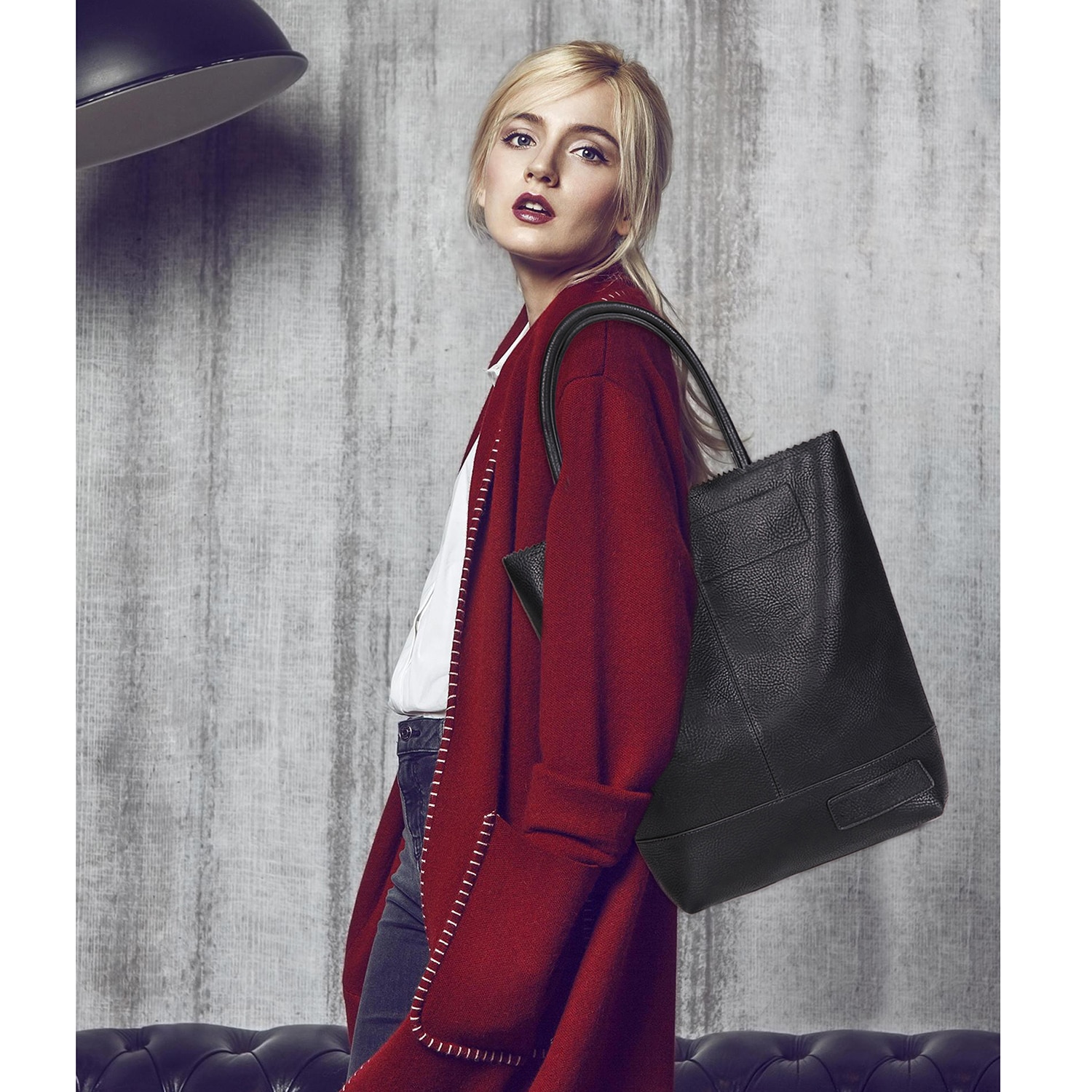 Top-poignée sacs pour femmes seau sac à main en cuir souple dame sac à bandoulière grande capacité femme fourre-tout sac | HB1001