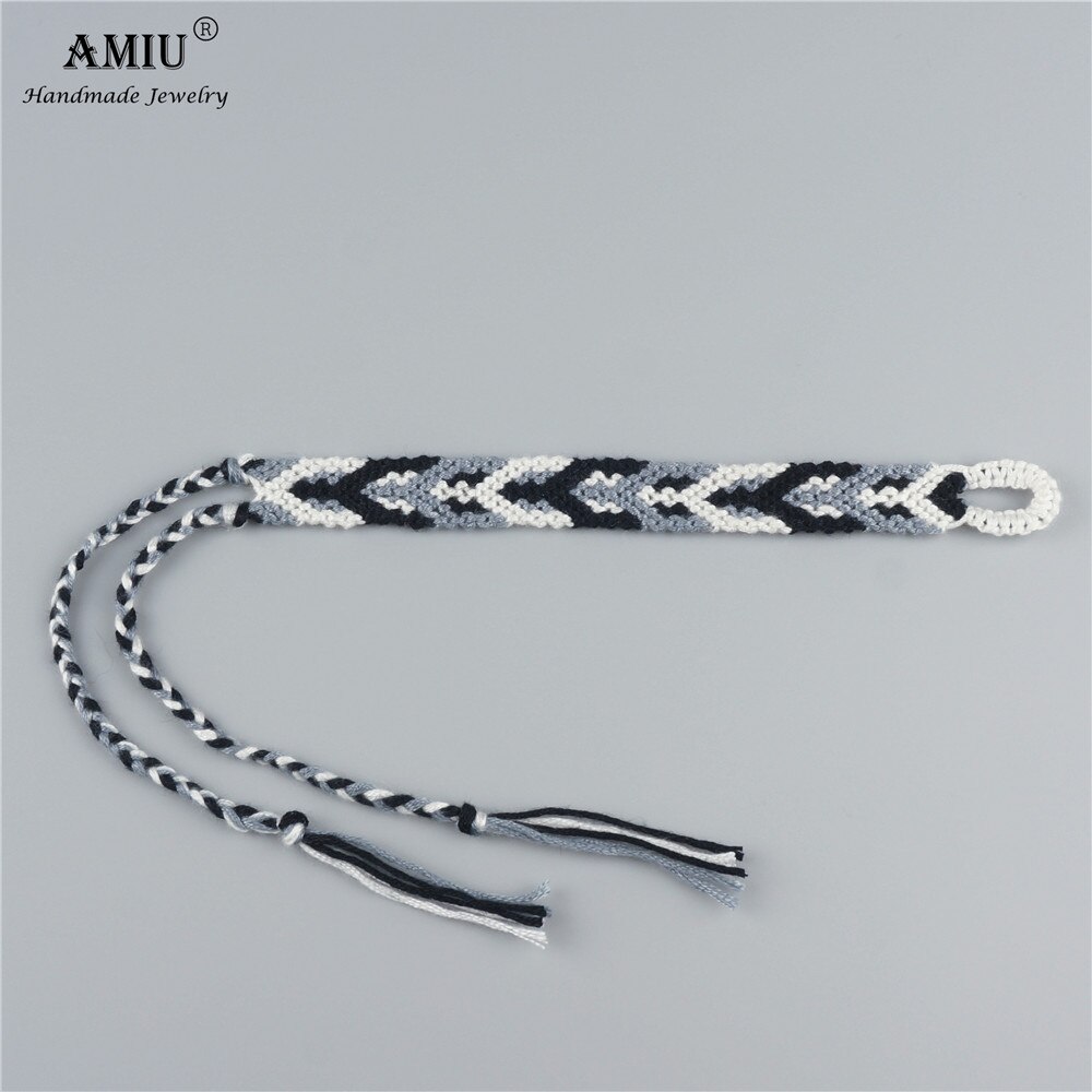 AMIU Andean Freundschaft Armbänder Handarbeit Gewebt Baumwolle Freundschaft Armbänder Macrame Armbinde Boho Stil Fußkettchen wickeln Armbinde: 3