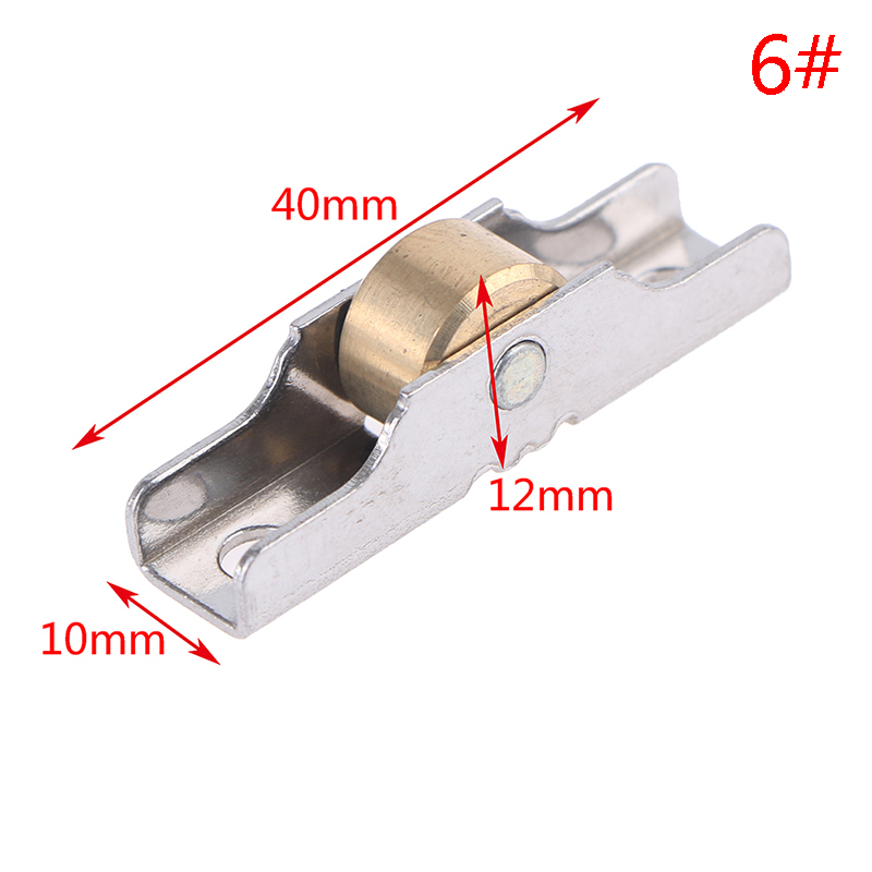 Polea de ventana de acero inoxidable, poleas superiores e hacia abajo de vidrio, rueda de puerta corredera, corredor de rodillo, polea de pista de rueda silenciosa, muebles, 1 ud.: Blanco