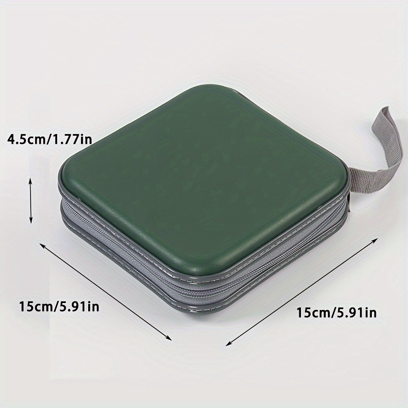40 CD/DVD Hard Case Wallet w/Zipper, Durable Portable Plastic Storage for Car/Home/Travel, Non-Slip