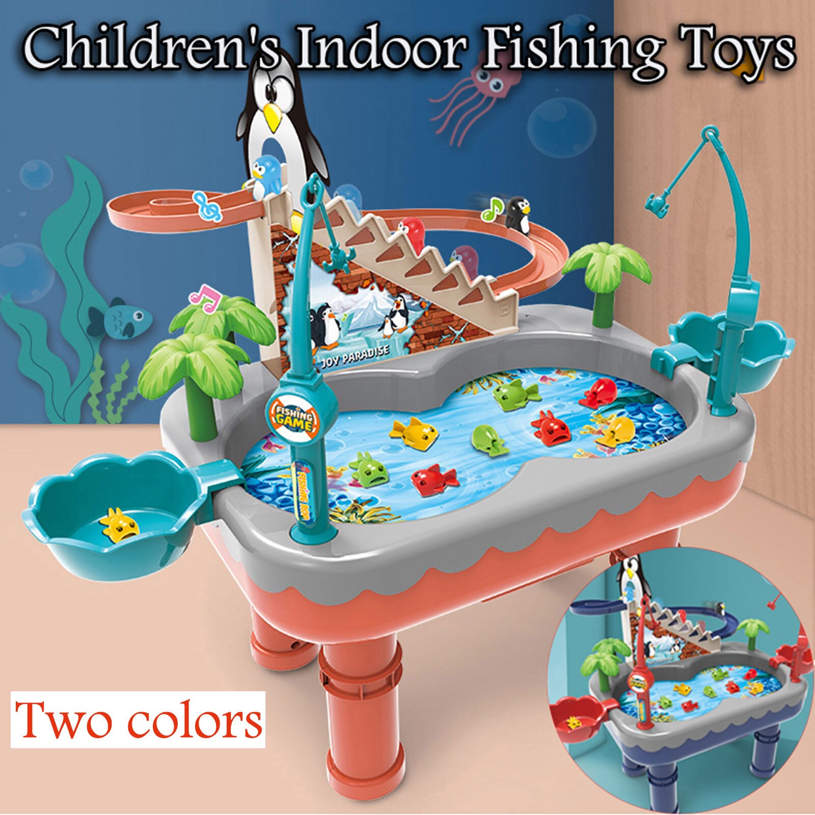 Penguin Slide Magnetic Fishing Toy Pool Set Childr – Grandado