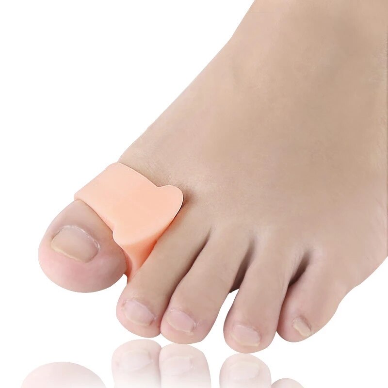 Separador de dedos dos pés para 20 peças = 10 pares, almofada de correção do espaçador de silicone, protetor ortopédico de joanete para cuidados com os pés e pedicure