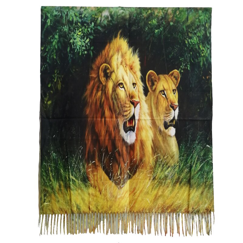 Da Vinci Olieverf Kasjmier Sjaal Vrouwen Mona Lisa Print Pashmina Shawl Winter Warm Stole Luxe Zachte Deken Sjaals