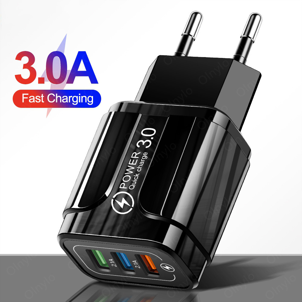 Olnylo szybkie ładowanie QC 3.0 USB usa ue ładowarka uniwersalna ładowarka do telefonu komórkowego ściany szybkie ładowanie Adapter dla iPhone Samsung Xiaomi