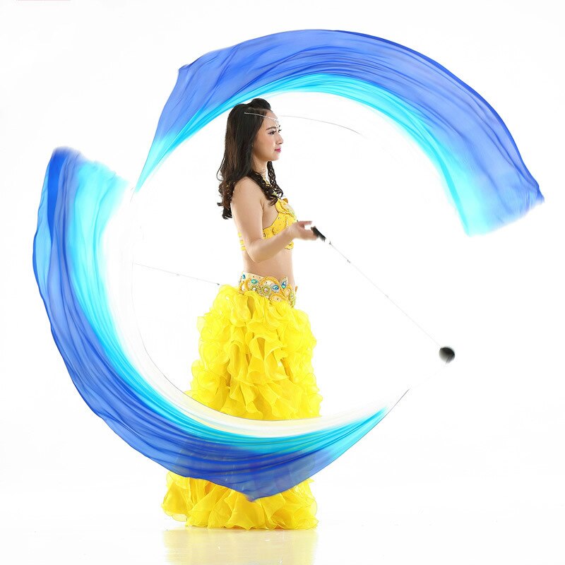 1 Pair Adjustable Belly Dance Thrown Ball Poi Balls for Poi Veil Stage Performance Props Accessories