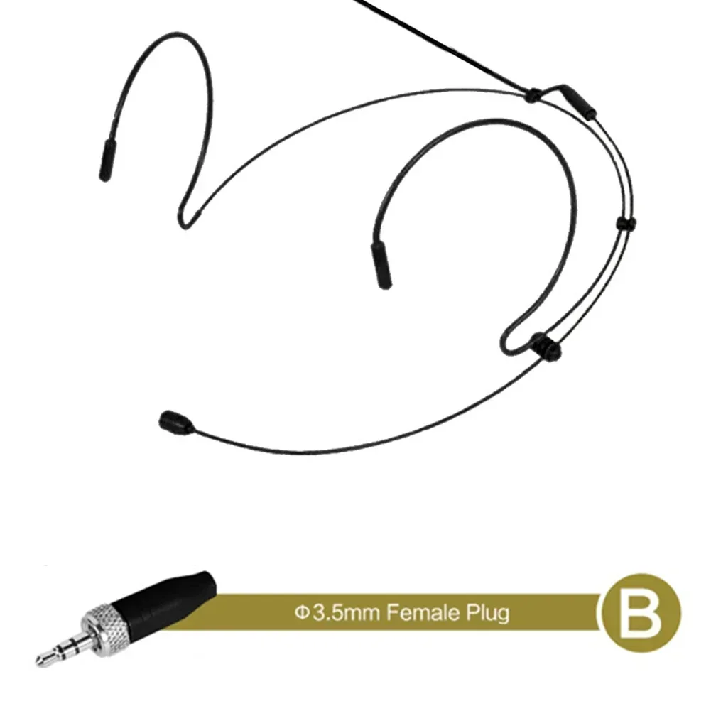 Doppeltes Ohrbügel-Headset-Mikrofon, am Kopf getragenes Mikrofon für mit 2 Stück Mikrofonabdeckung: Lila