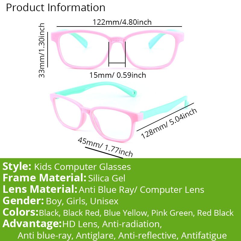 Vanlook okulary blokujące niebieskie światło komputerów dla dzieci gry ochrona ekranu UV okulary chłopcy dziewczęta okulary krzemionkowe