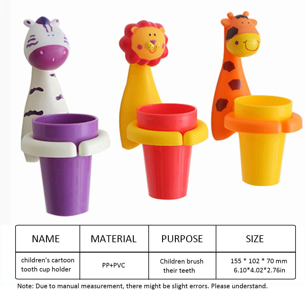 Variété De Styles De Dessin Animé Enfants Brossage Support De Verre Animal Enfants Enfants Brosse à dents Avec Brosse À Dents Tasse de Rinçage Et Support