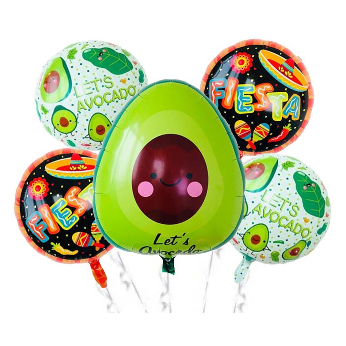 Mexican Party Alpaca Cactus Foil Balloon Alpaca Llama Banner Bachelorette Pinata Balloon Party Decor Summer Birthday Supplies: 5pcs set