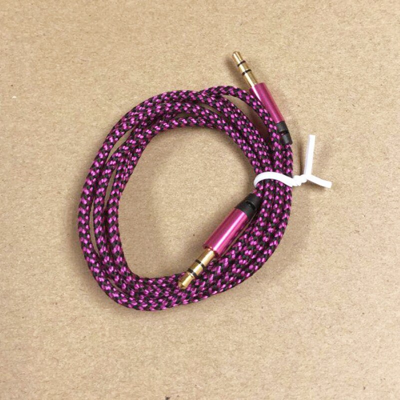 3.5mm Stereo Car Auxiliary Audio Cable 1M Male To Male for Smart Phone MP3 Tablet PC Aux 3.5mm Stereo Audio Cable: Purple