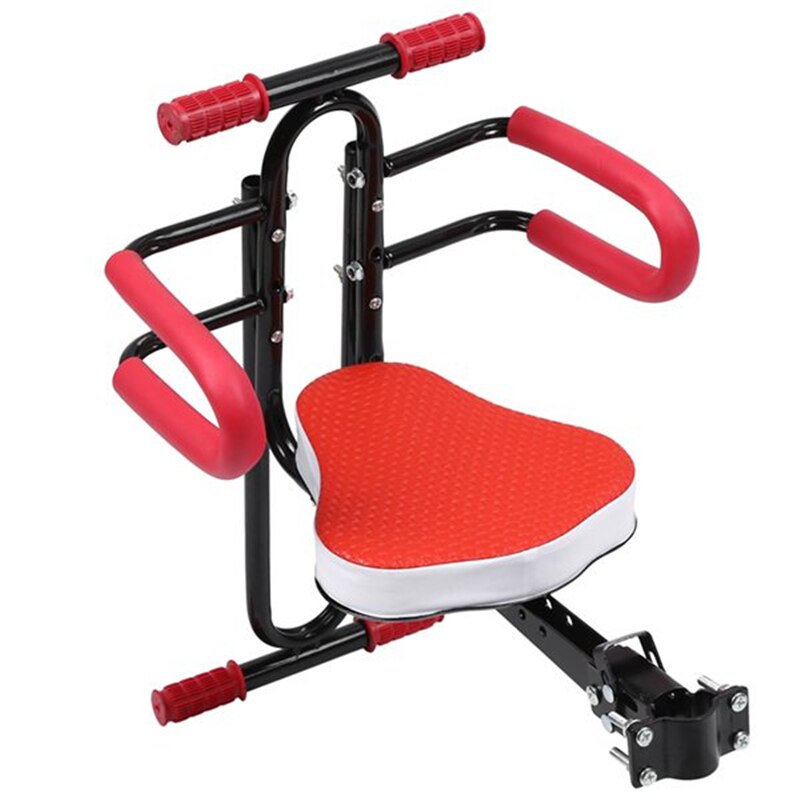 Elektrisk cykel barn babystol cykel foran sikkerhed frigivelse sadelsæde med armlæn beskyttelsesstang pedal cykeltilbehør til bel: B