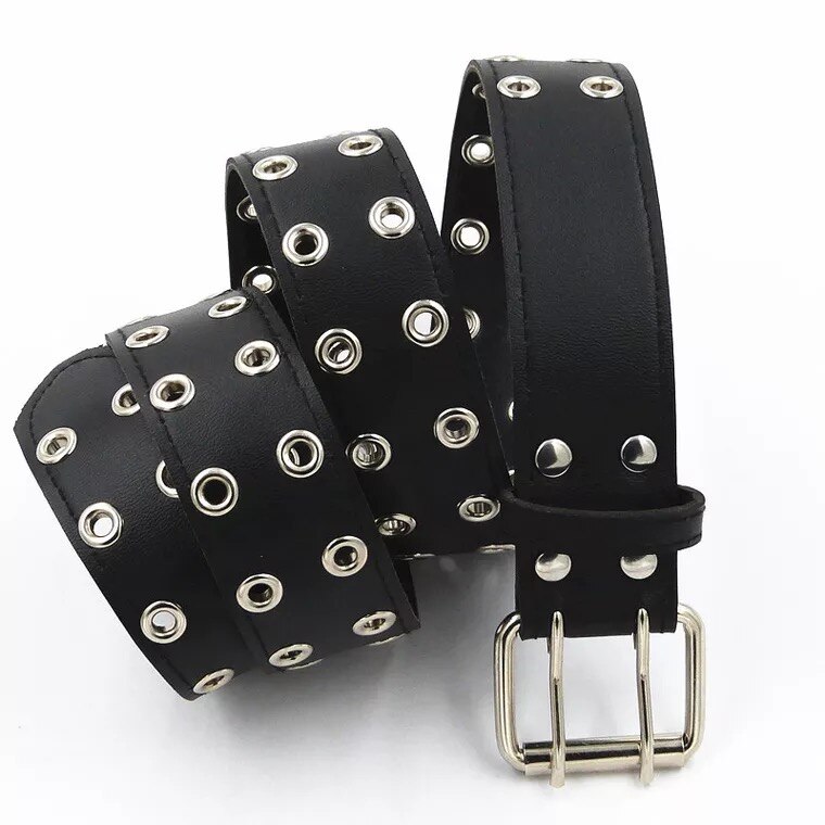 Leren riem met studs: punkrockstijl, gemaakt in de VS