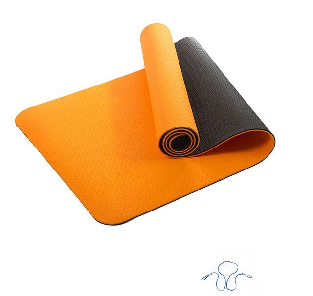 6mm tpe-yogamatten, rutschfest, für sport, fitness, pilates, gymnastik und anfänger