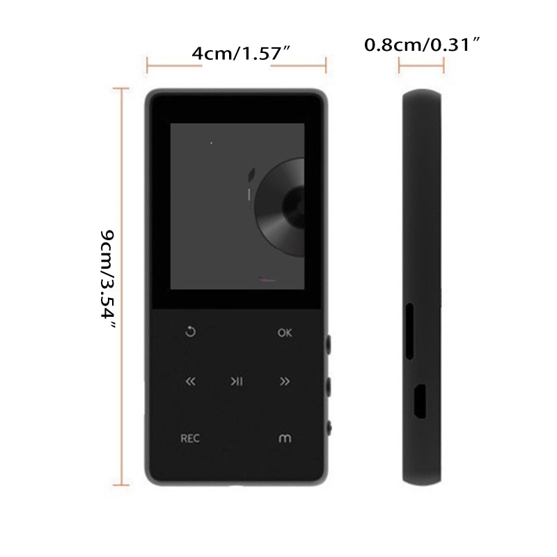1.8inch OLED Screen Portable Media Player Long Playing Time FM Radio MP3 Player