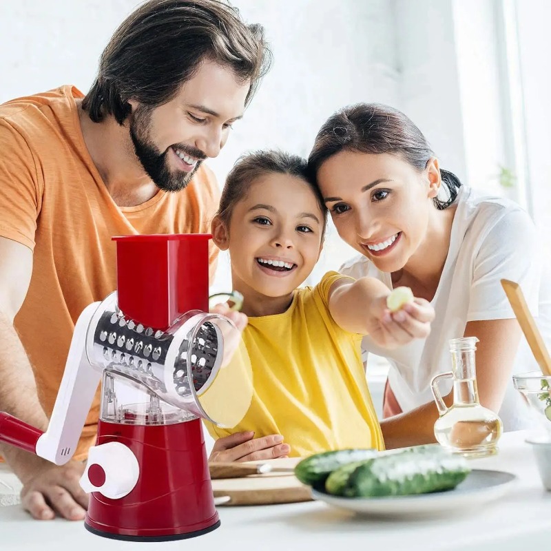Multifunktionaler Rolle, Gemüseschneider, Handkurbel, Zuhause, Küche, Schredder, Kartoffelreibe