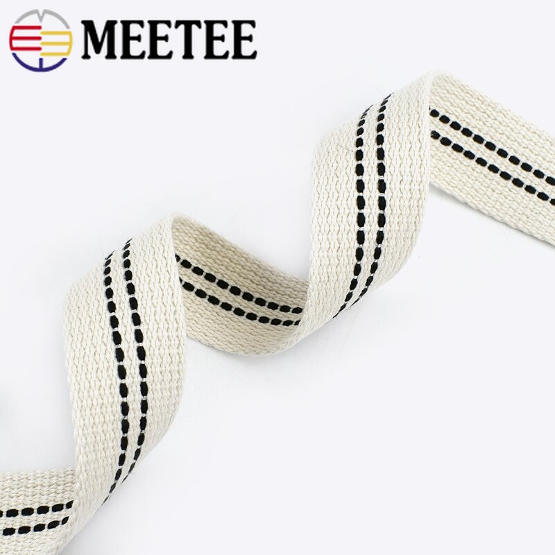 4/8Meter Meetee 3Cm Polyester Katoen Jacquard Lint Spanband Diy Handtas Riem Bias Tape Bingding Voor naaien Accessoires