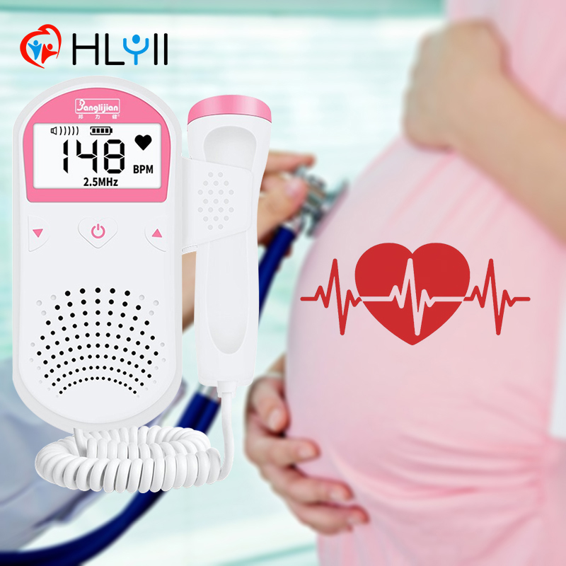 2.5Mhz Doppler Foetale Hartslagmeter Draagbare Sonar Doppler Stethoscoop Ultrasound Baby Hartslag Detector Voor Zwangere Vrouwen