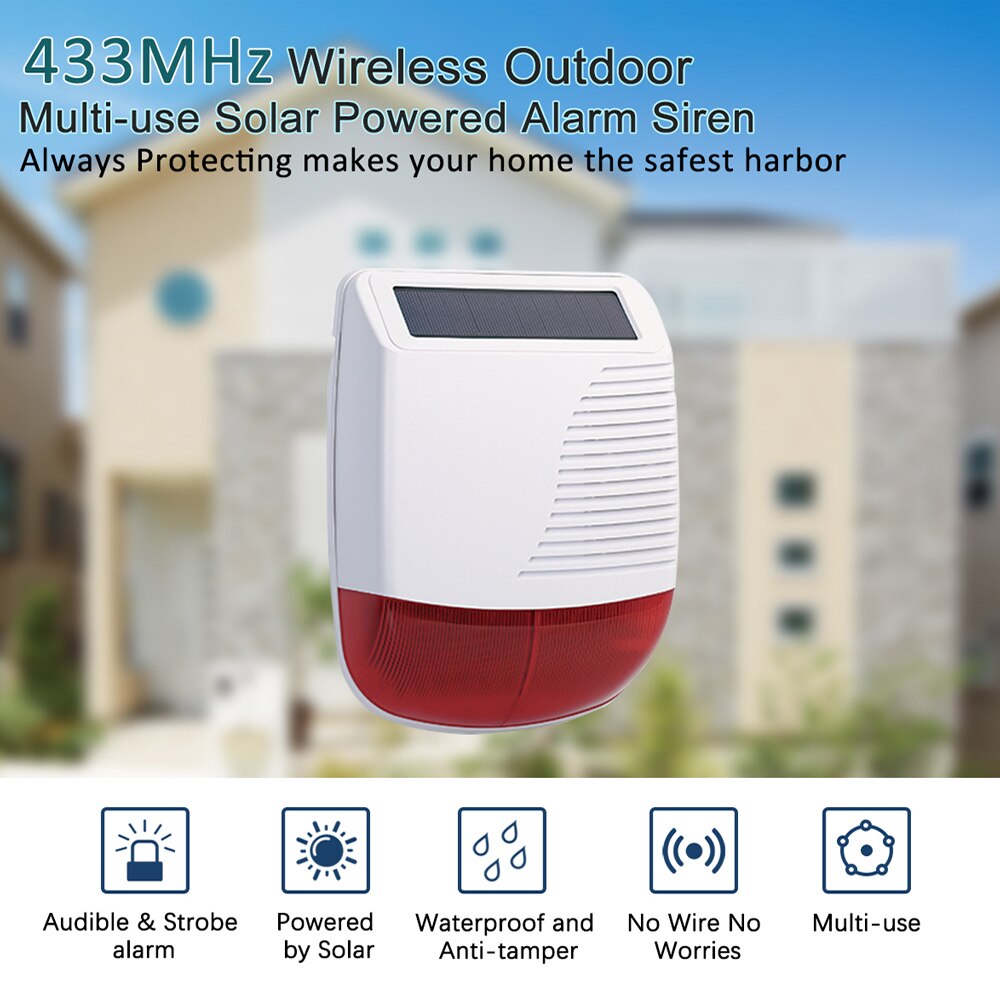 thumbnail image 2 of DKMSEC Outdoor Waterproof White 433Mhz Solar Wireless 2 of 14