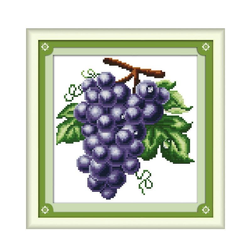 Water sinaasappels druif fruit kruissteek kit fruit nog count print DMC kleur 14ct 11ct borduurwerk DIY handgemaakte handwerken