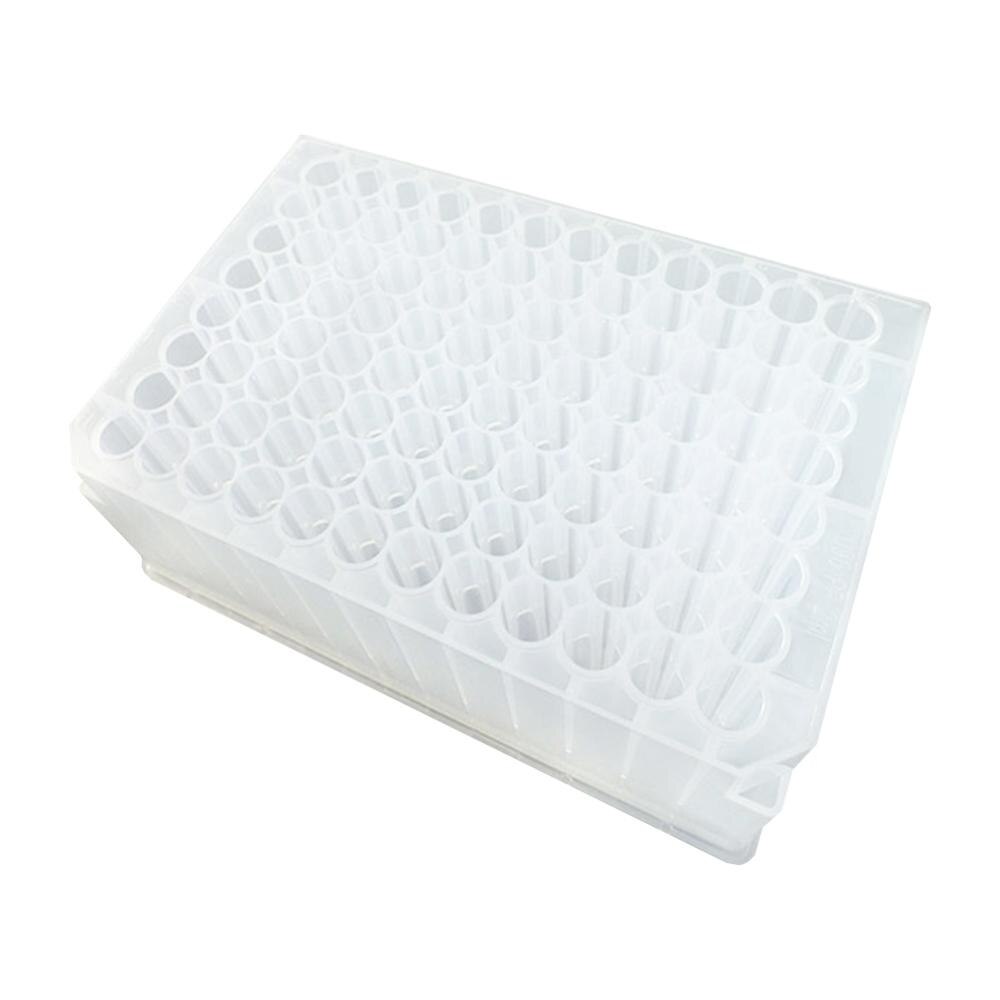 Deep Hole Plate Laboratory Supplies 96 Wells Sterile Sample Clear PP Plastic High Capacity Collect Store Bacteria Culture Plate
