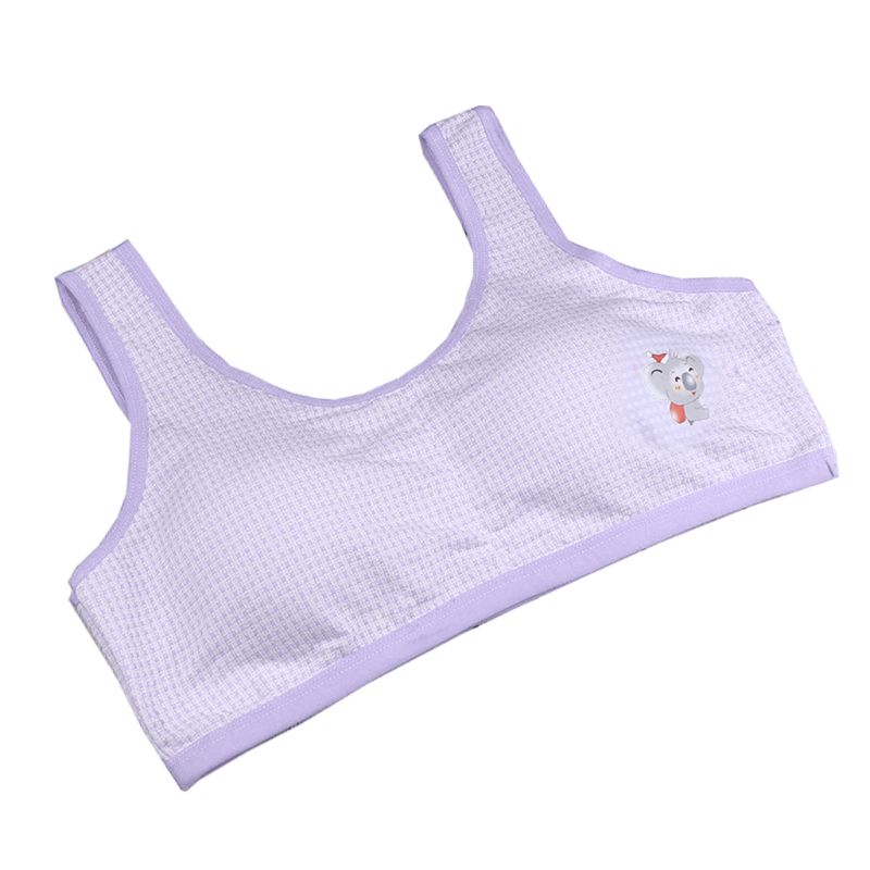 1PC Girls Bras Soft Young Children Bra Training Small Vest Teenage Underwear Puberty Clothing: PL