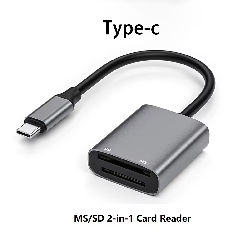 USB C Memory Stick Pro Duo Adapter für iPhone MS/SD-Kartenleser für Lightning Typ-C-Gerät SD-Kartenadapter unterstützt SD/SDHC/MS: WHITE