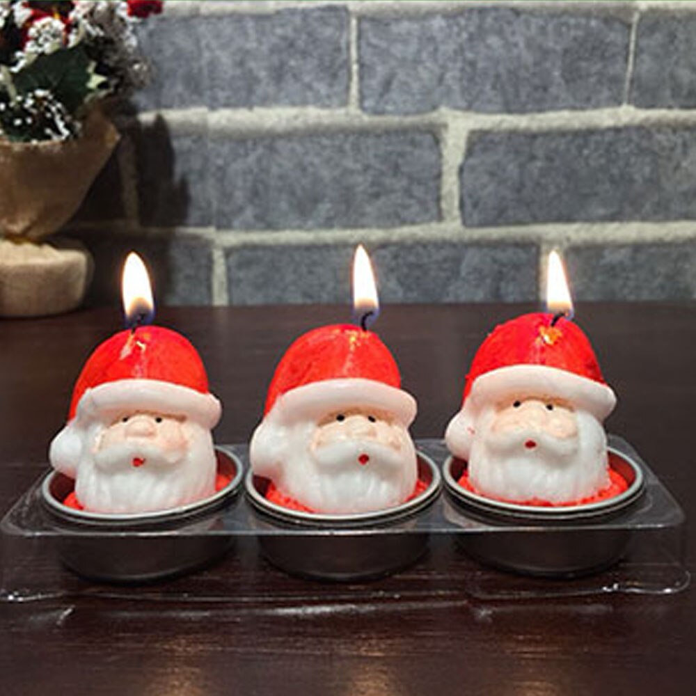 Christmas Candles Santa House Snowman Christmas Tree Paraffin Candles Wedding Party Candles Decor Light