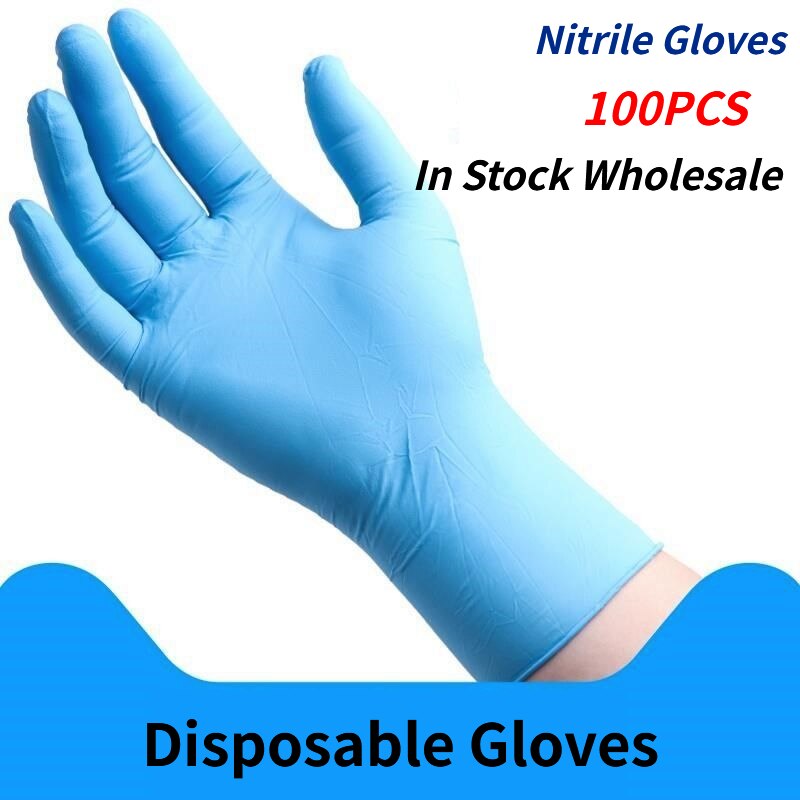 500PC Disposable Gloves перчатк Nitrile gloves Waterproof Powder Free Latex Gloves For Household Laboratory Cleaning Gloves
