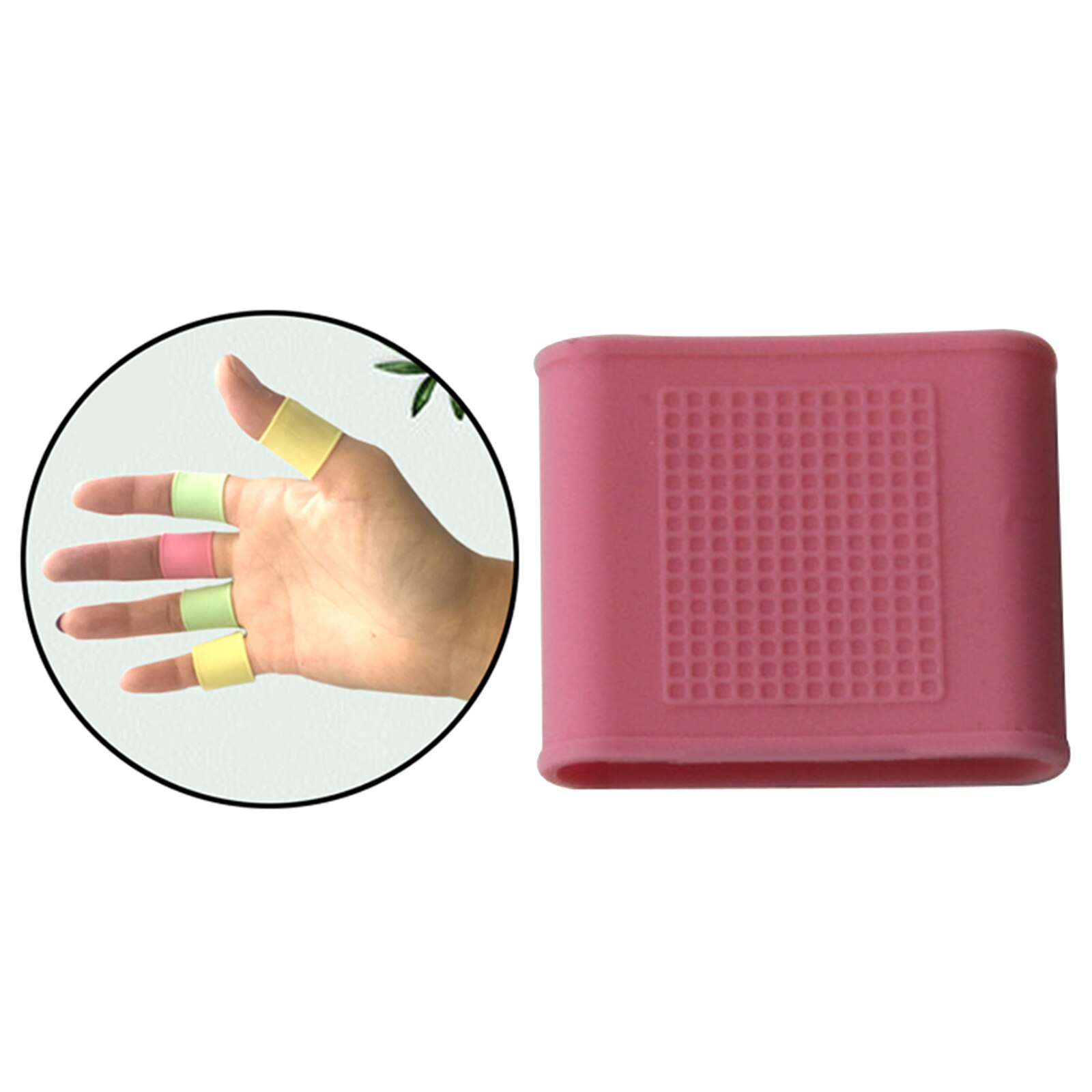 Soft Golf Finger Sleeves Protector Grip Silicone Gel Braces Cover Finger Cot Wrap Golfer Basketball Baseball Blowing Gym Sports: Pink 23mm