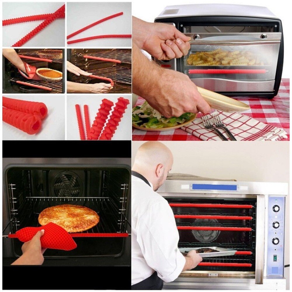 Protecteur de bord d'étagère de four sans contact, protection contre les hautes températures, bande résistante à la chaleur, couverture de support de brûlure, accessoires de cuisine