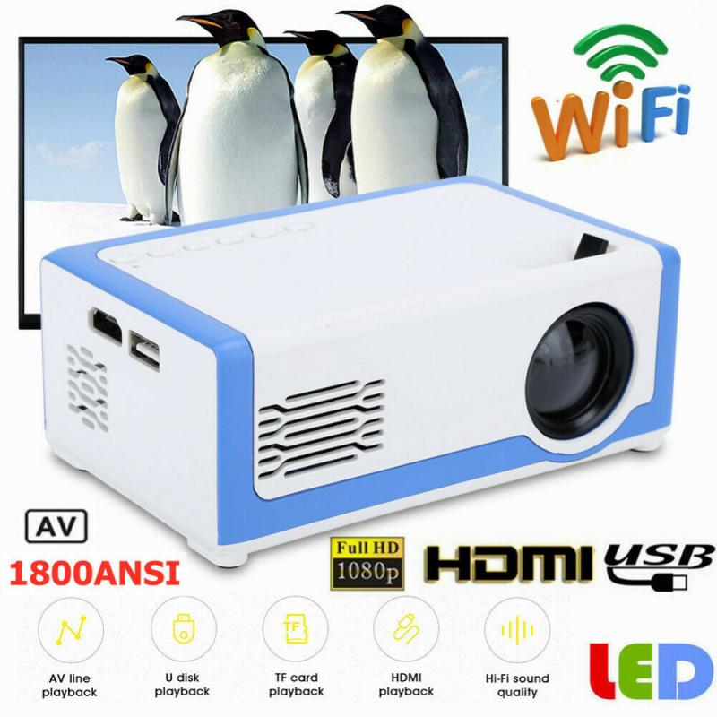 Mini Portable Mobile Phone Video Projector 3D Home Theater Portable Beamer Full HD 1920X1080P Video EU/US/UK/AU Plug Projector