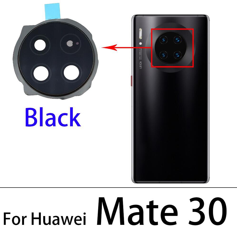 Achteruitrijcamera Glas Lens Back Camera Glass Cover Voor Huawei Mate 20 30 Pro Met Frame: Mate 30 Black