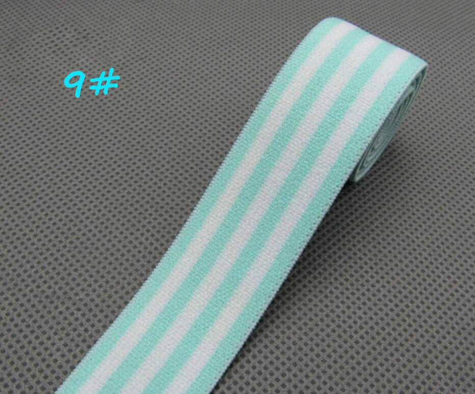 Babymanchet met 25mm breedtes, tailleband naaimateriaal, kleurrijke zachte streep elastische band, felle kleur streep elastische band  s0621l: No9