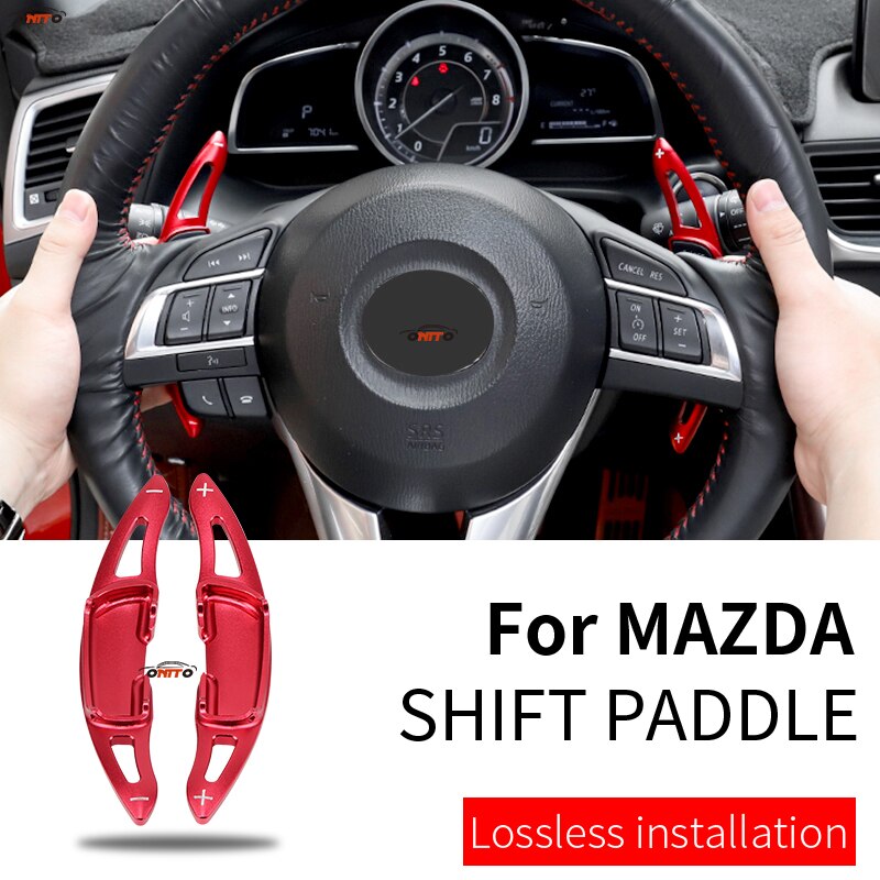 Gud passform til mazda mx -5  cx-4 aluminiumslegering girskifter padle utvidet girskifter tilbehør 2 stk / sett