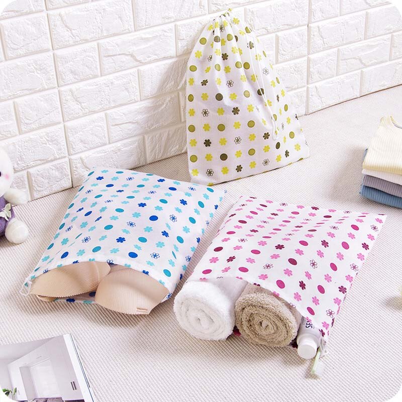 Non-Woven Fabric Drawstring Bags Traveling Portable Shoes/Underwear/Sock/Cosmetic Storage Bags 27.5*29cm 6A1382
