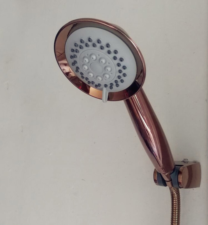 rose Gold handheld shower ABS 3 Function Hand Held Shower Head &amp;150cm shower hose &amp; ABS Shower Holder SH909