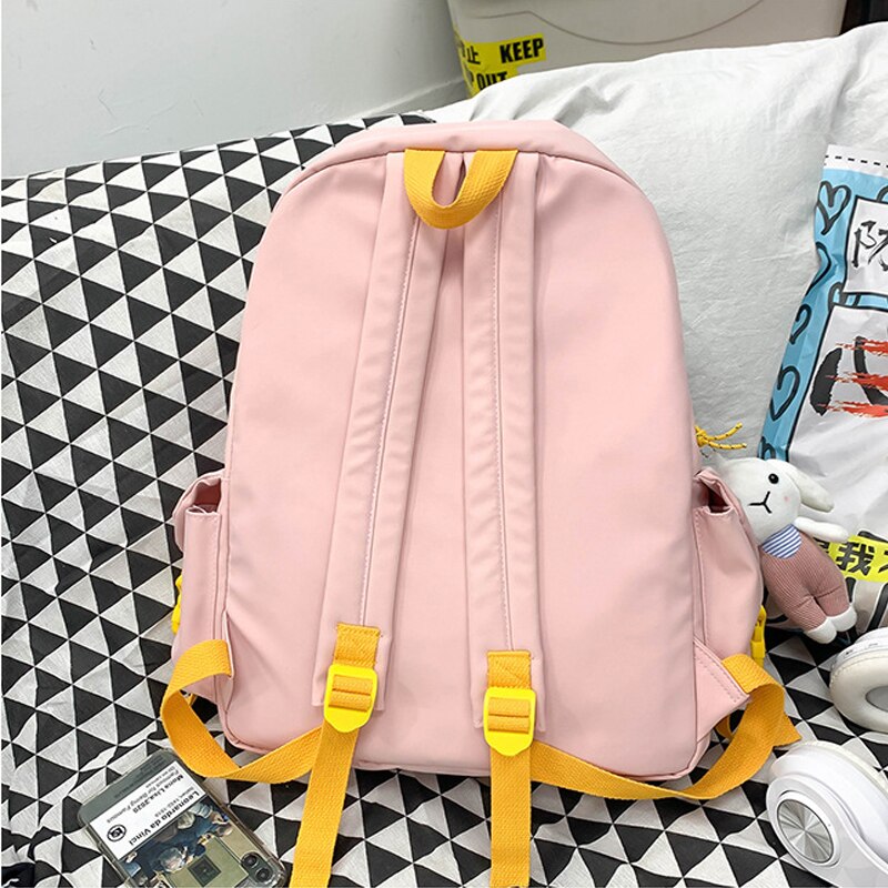 Kawaii Nylon Vrouwen Rugzak Mode Waterdichte Rugzak Voor Tienermeisjes Schooltas Leuke Student Boekentas Reizen Mochila