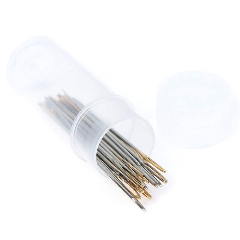 30 unids/caja Bordado dorado tela Cruz puntada tela agujas tamaño 22 24 26 # accesorios de costura