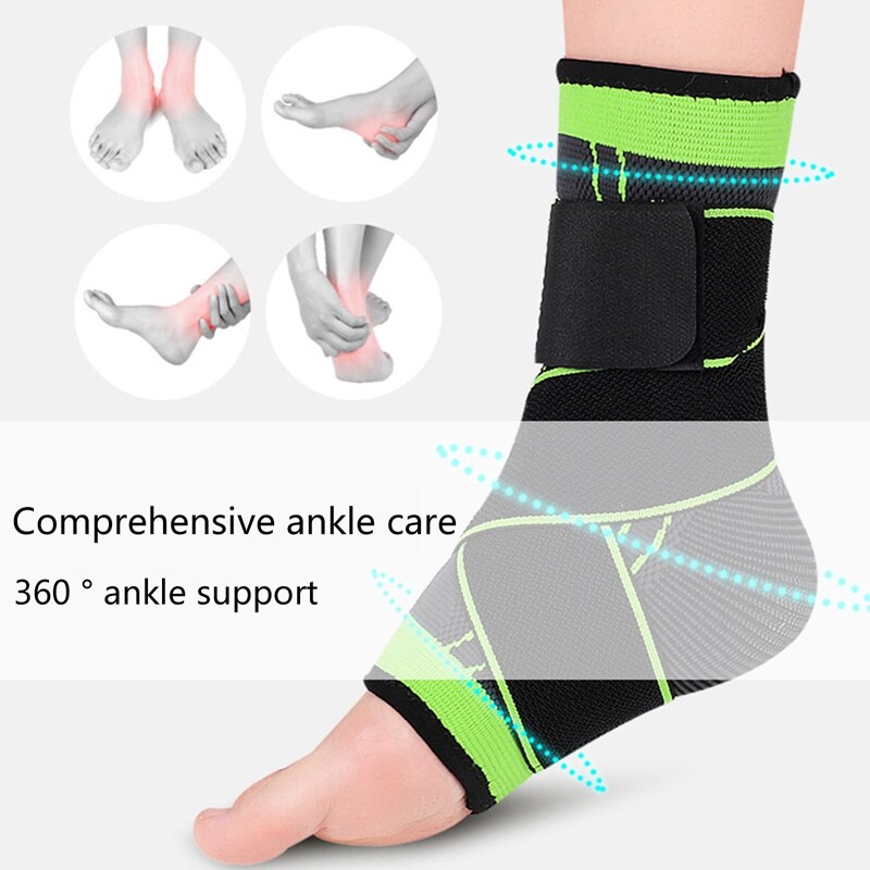 Vendaje presurizado 3D para el tobillo, soporte para muñeca, deportes, gimnasio, bádminton, Protector de tobillo, correa de pie, mangas, cinturón elástico, 1 ud.