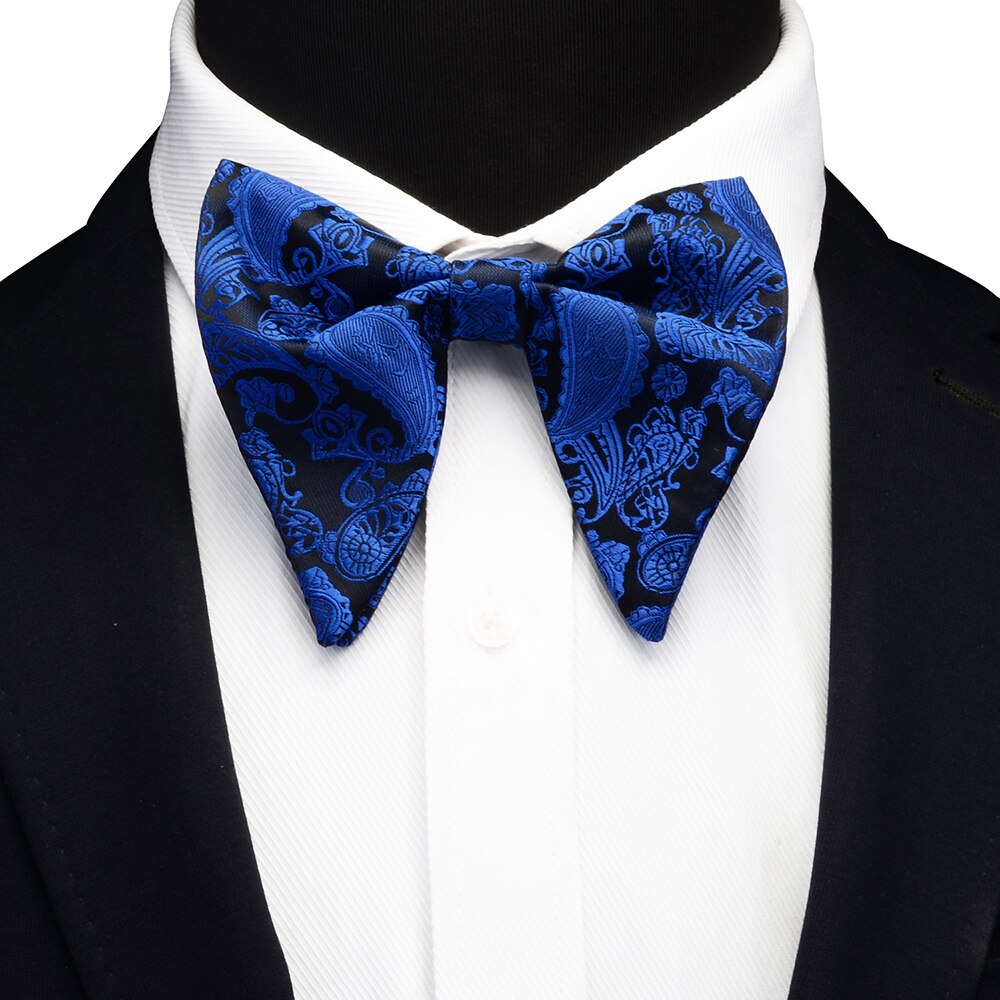 GUSLESON Paisley Bow Tie For Men Women Classic Big Bowtie For Party Wedding Bowknot Adult Mens Bowties Cravats Red Tie: 11