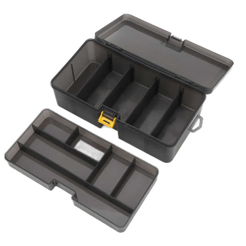 Boîte de rangement pour appâts de pêche, Double couche, multifonctionnelle, en plastique, matériel et accessoires, mallette à outils