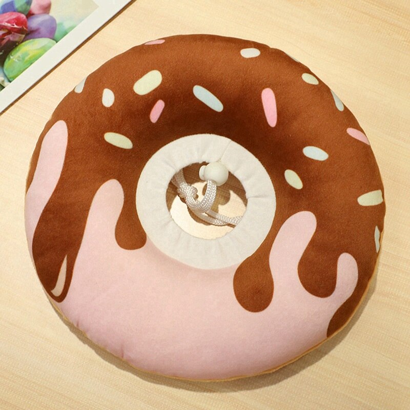 Donuts Shape Pet Protective Collar Anti-bite Lick Dog Neck Cone Recovery Surgery Wound Healing Cat Dogs Health Collar M: B / M