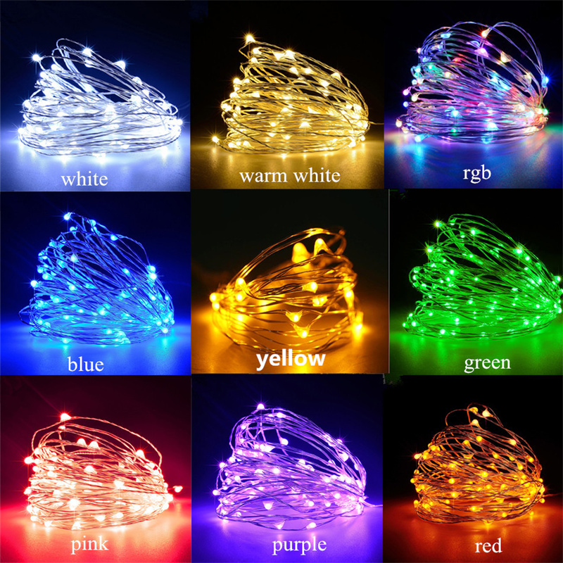 USB LED Lichterketten Kupferdraht Schnur 20m 200led Outdoor Lampe Girlande für Weihnachts baum Hochzeits feier Dekoration